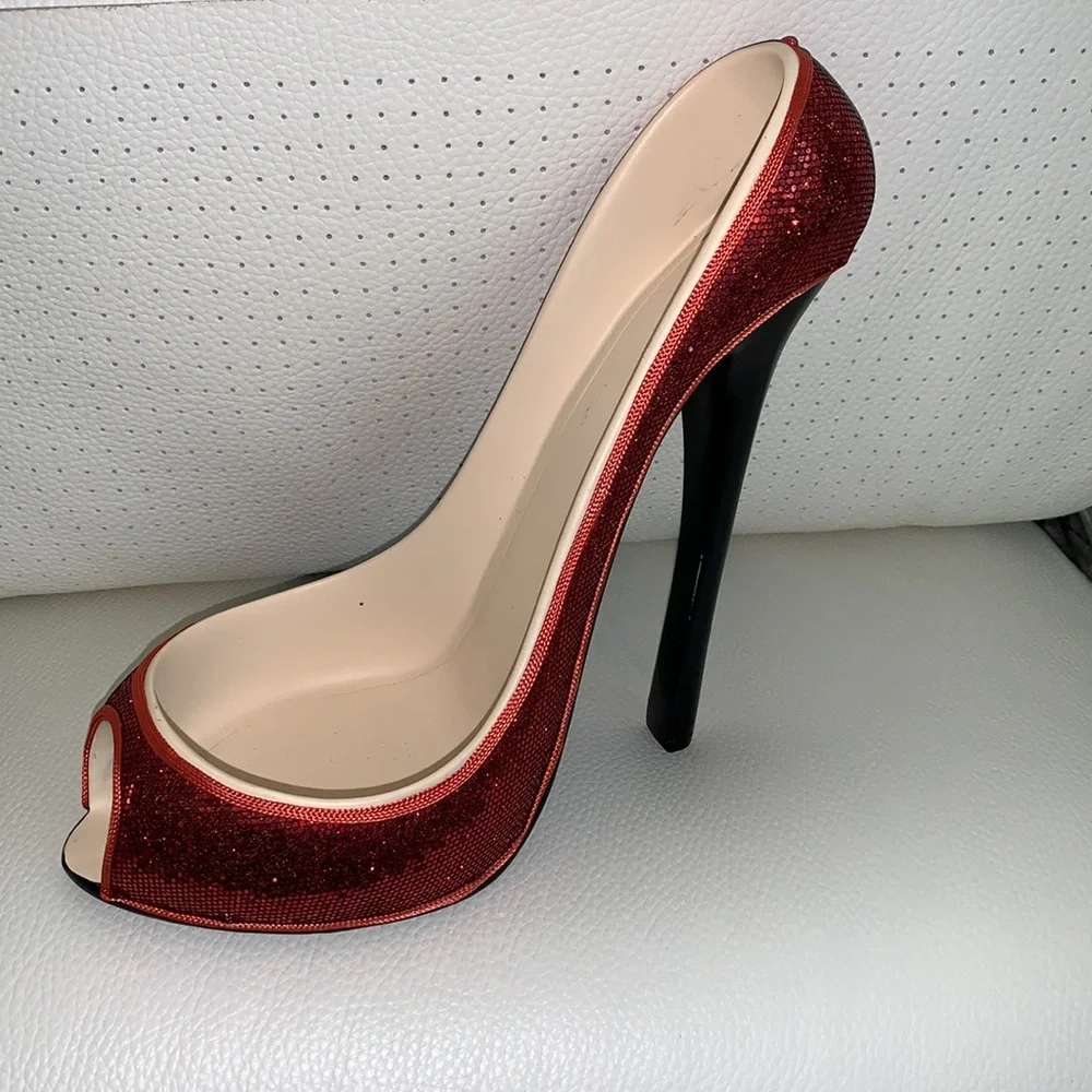 Wild Eye Designs High Heel Bottle Holder, Red Sequins‎